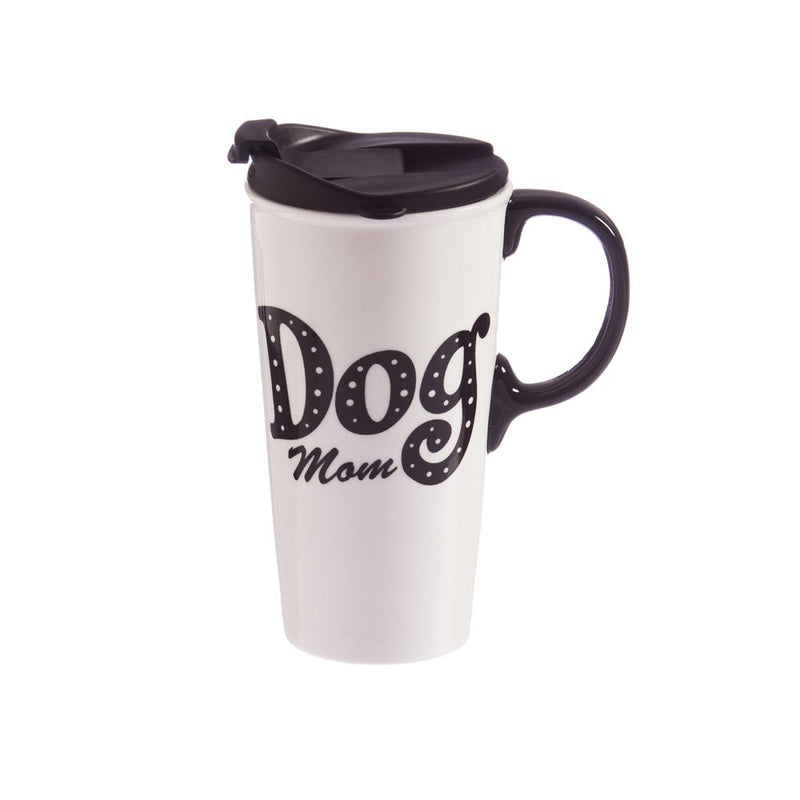 Ceramic Travel Cup w/Box, 17 oz., Dog Mom,3ctc037