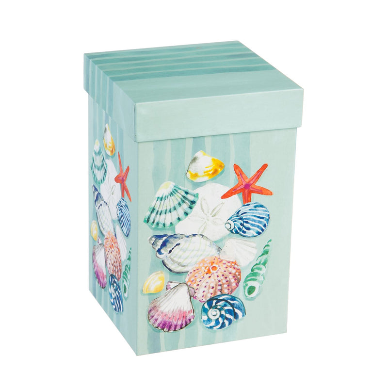 Ceramic Travel Cup, 17 OZ. ,w/box, Seashells,3ctc047495