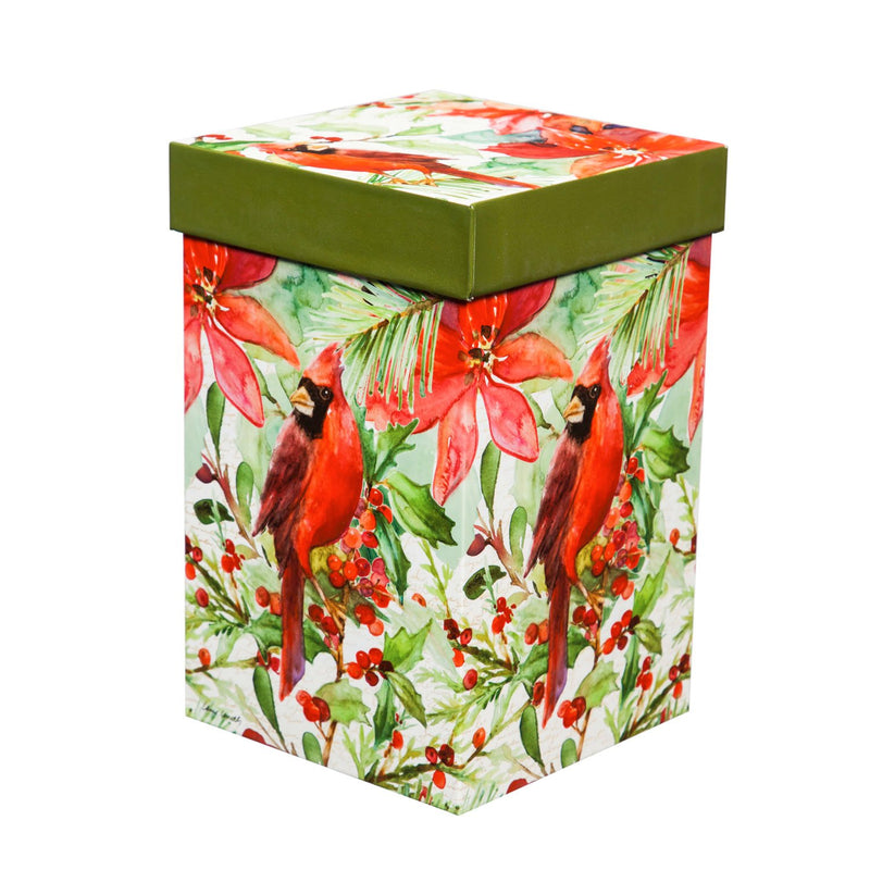 Ceramic Travel Cup, 17 OZ. ,w/box, Cardinal and Poinsettia,3ctc047760