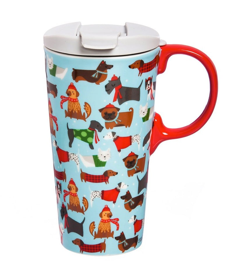 Ceramic Perfect Cup, 17 oz., Festive Fido's,3ctc5531d