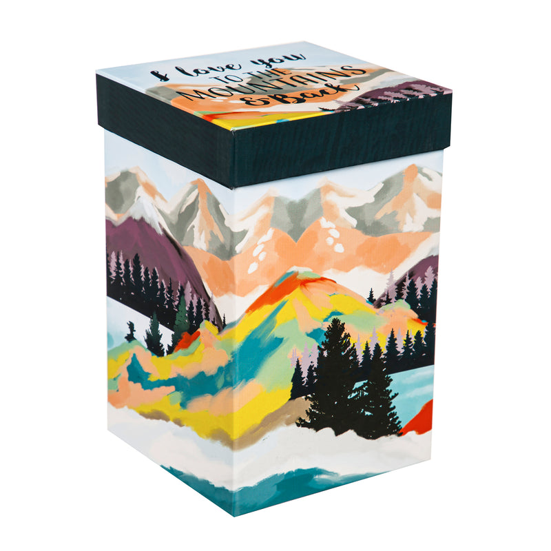 Ceramic Travel Cup, 17 OZ. ,w/box,I Love You To The Mountains, 5.24"x3.55"x7"inches