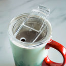 Ceramic Travel Cup, 17 OZ. ,w/box and Tritan Lid, Royal Pups Holiday,3ctc94t7737