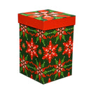 Ceramic Travel Cup, 17 OZ. ,w/box and Tritan Lid, Poinsettia Pattern,3ctc94t7740b
