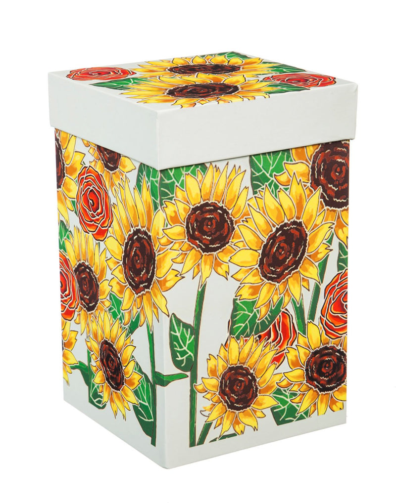 Ceramic Travel Cup w/ Infuser & Lid, 17 OZ., w/box, Sunflowers,3cti6674f