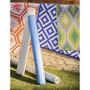 ReversibleWeather-resistant Rug 4'x6' Grey Diamond,3dm013a