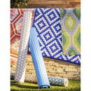 ReversibleWeather-resistant Rug 4'x6' Green and Yellow,3dm015a