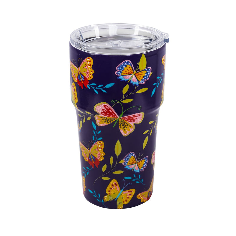 Double Wall Ceramic Companion Cup with Tritan Lid, 13 oz., Enjoy the Moment,3ltc997884