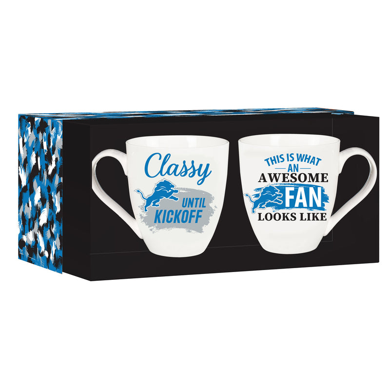 Detroit Lions, Ceramic Cup O'Java 17oz Gift Set,3mcf3810