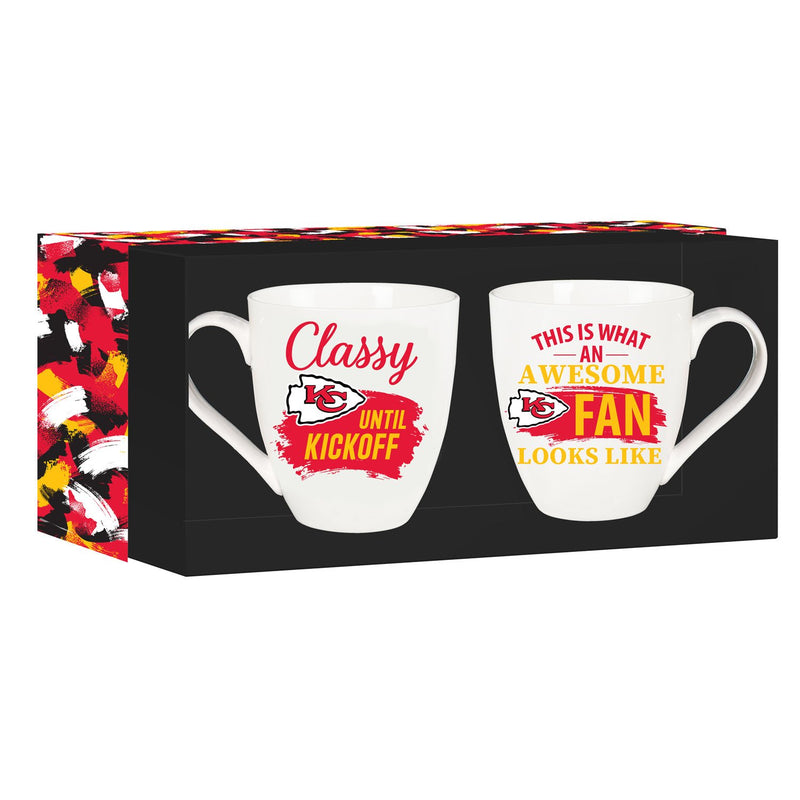 Kansas City Chiefs, Ceramic Cup O'Java 17oz Gift Set,3mcf3815
