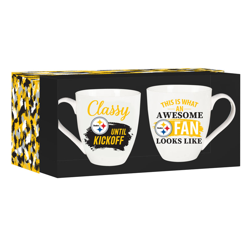 Pittsburgh Steelers, Ceramic Cup O'Java 17oz Gift Set,3mcf3824