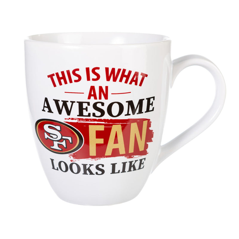 San Francisco 49ers, Ceramic Cup O'Java 17oz Gift Set, 3.74"x3.74"x4.33"inches