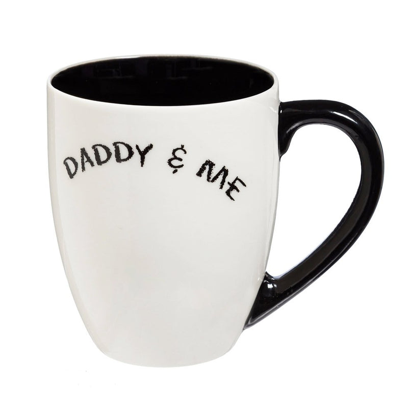 Black Ink Ceramic Cup O' Joe w/Box, 18 oz., Daddy & Me,3mct5592f