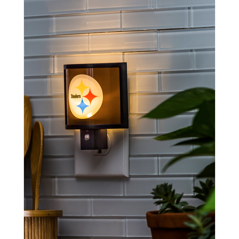 Team Sports America NFL Pittsburgh Steelers Glowing Auto Sensor Night Light - 4" Long x 4" Wide x 2" High