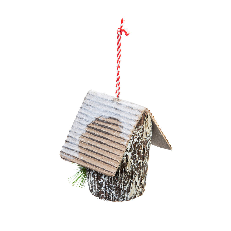 Styrofoam Bird House Ornament, 2 Assorted,3ot1184