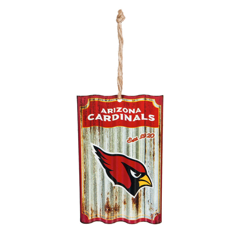 Team Sports America 3OT3800MC Arizona Cardinals Metal Corrugate Ornament