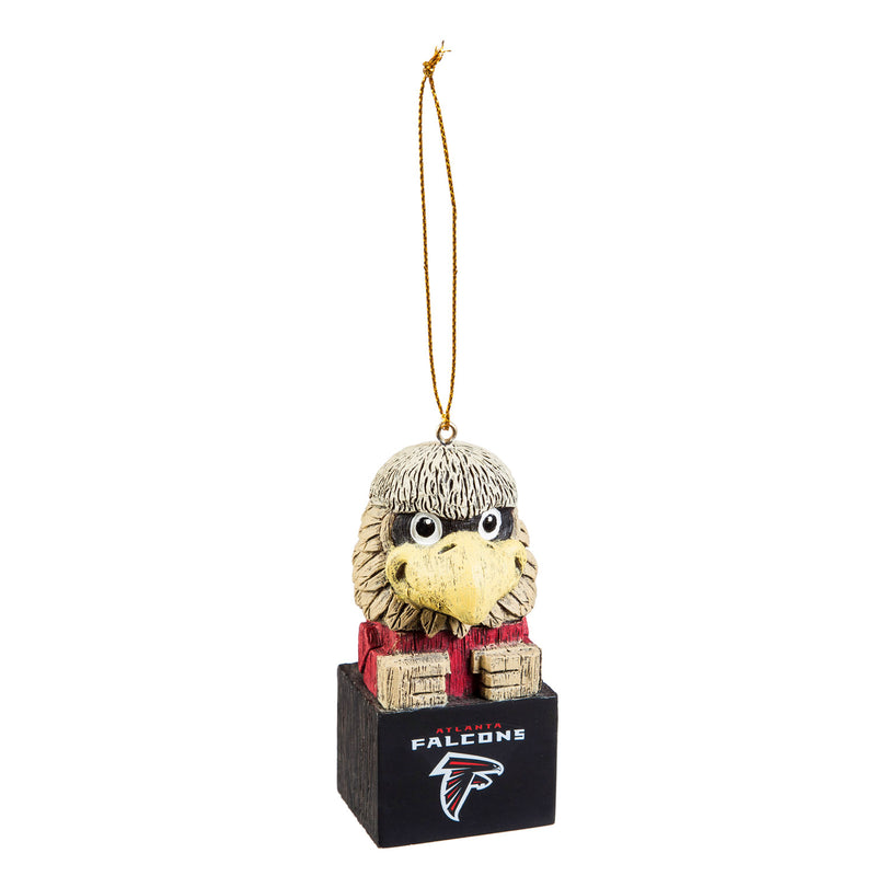 Team Sports America Mascot Ornament, Atlanta Falcons, 1.5'' x 1.6 '' x 3.5'' inches