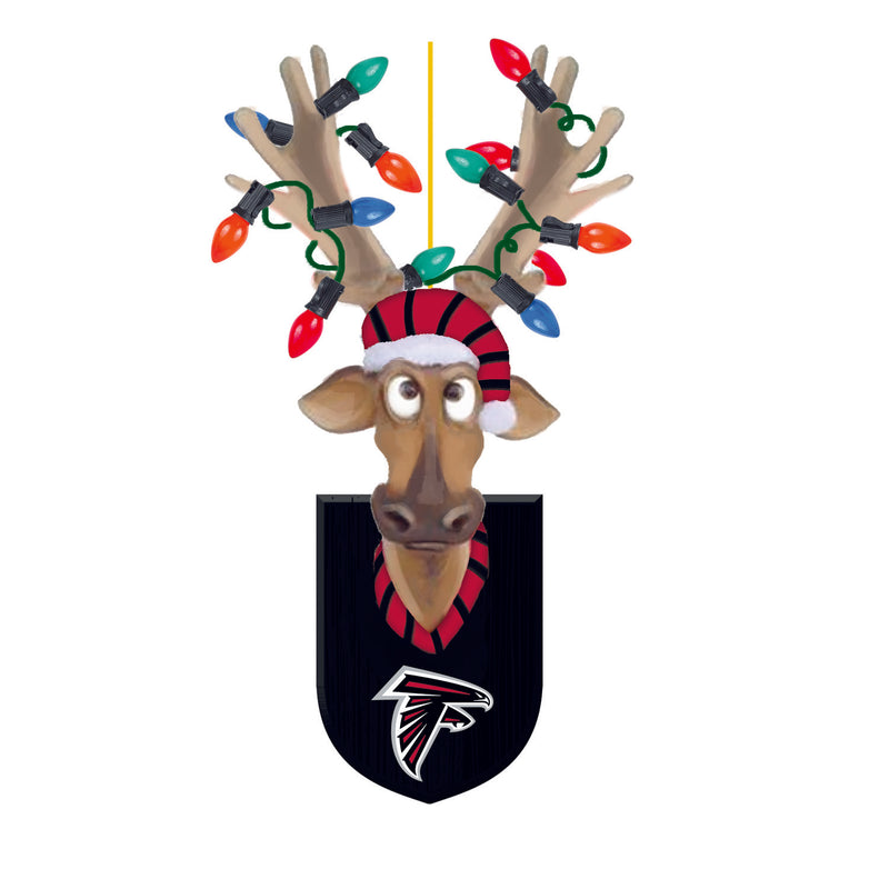 Atlanta Falcons, Resin Reindeer Ornament Officially Licensed Decorative Ornament for Sports Fans