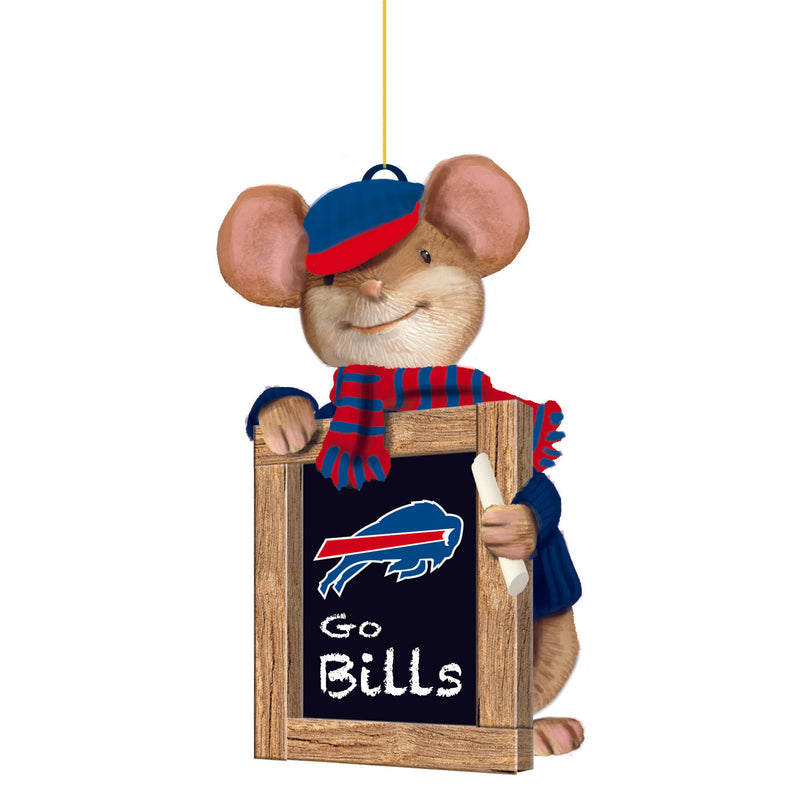 Evergreen Buffalo Bills, Holiday Mouse Ornament, 2'' x 1.5 '' x 3.5'' inches