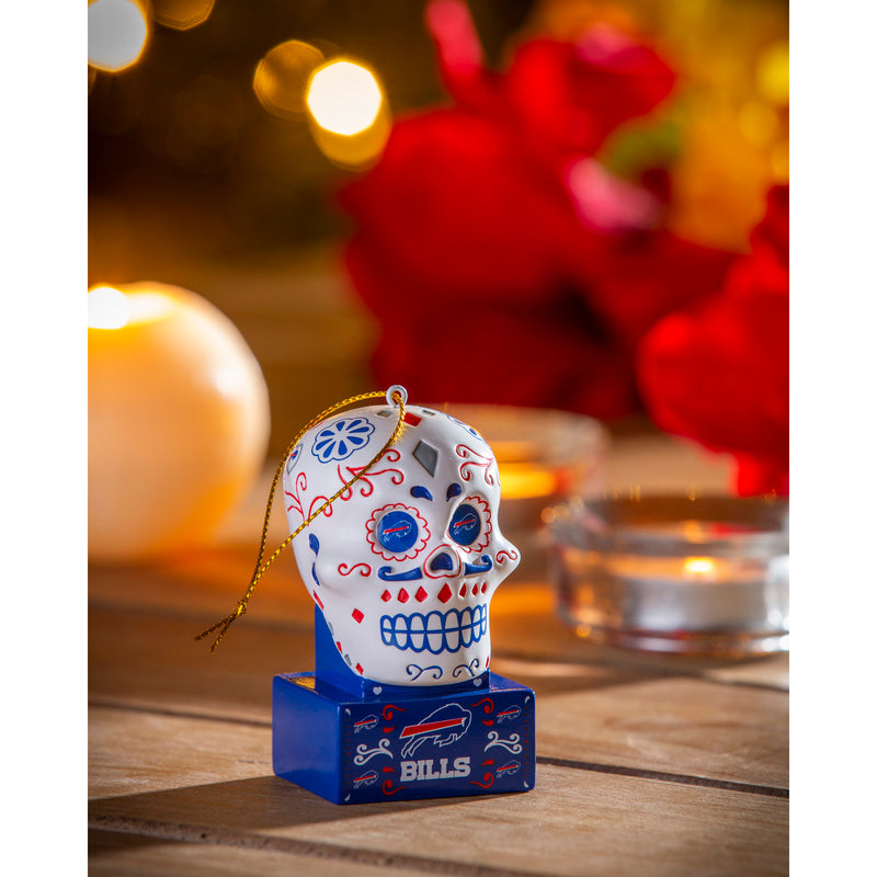 Buffalo Bills, Sugar Skull Orn,3ot3803sk