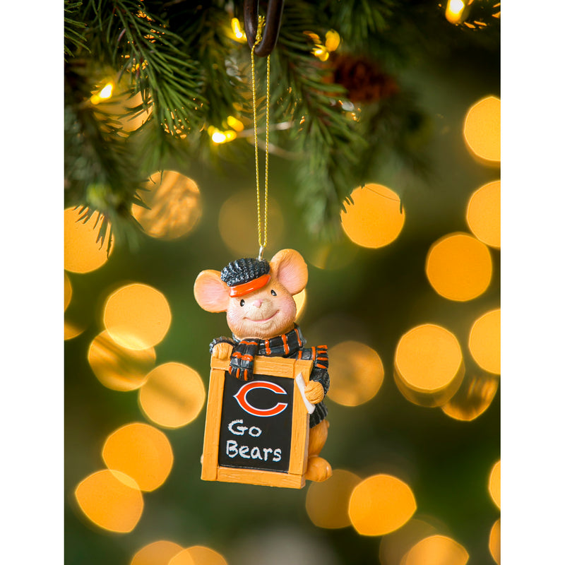 Chicago Bears, Holiday Mouse Ornament Officially Licensed Decorative Ornament for Sports Fans Ornament
