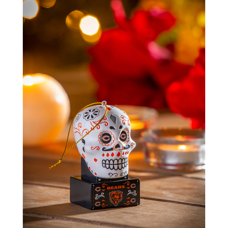 Chicago Bears, Sugar Skull Orn,3ot3805sk