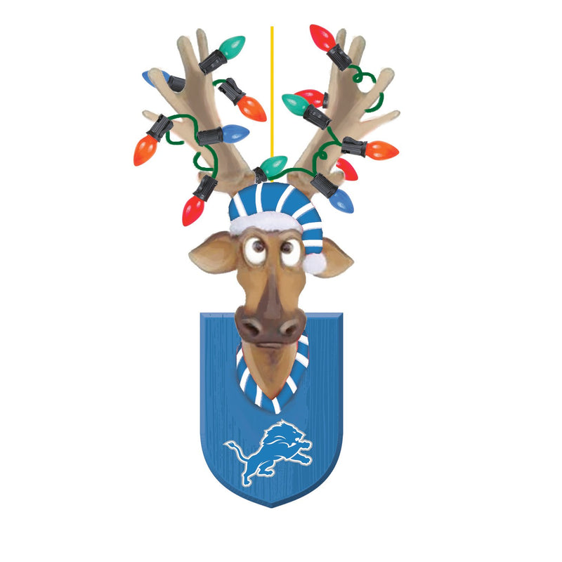 Detroit Lions, Resin Reindeer Ornament Officially Licensed Decorative Ornament for Sports Fans