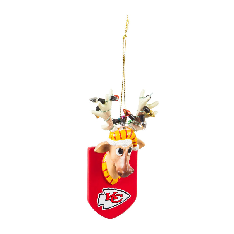 Kansas City Chiefs, Resin Reindeer Ornament Officially Licensed Decorative Ornament for Sports Fans