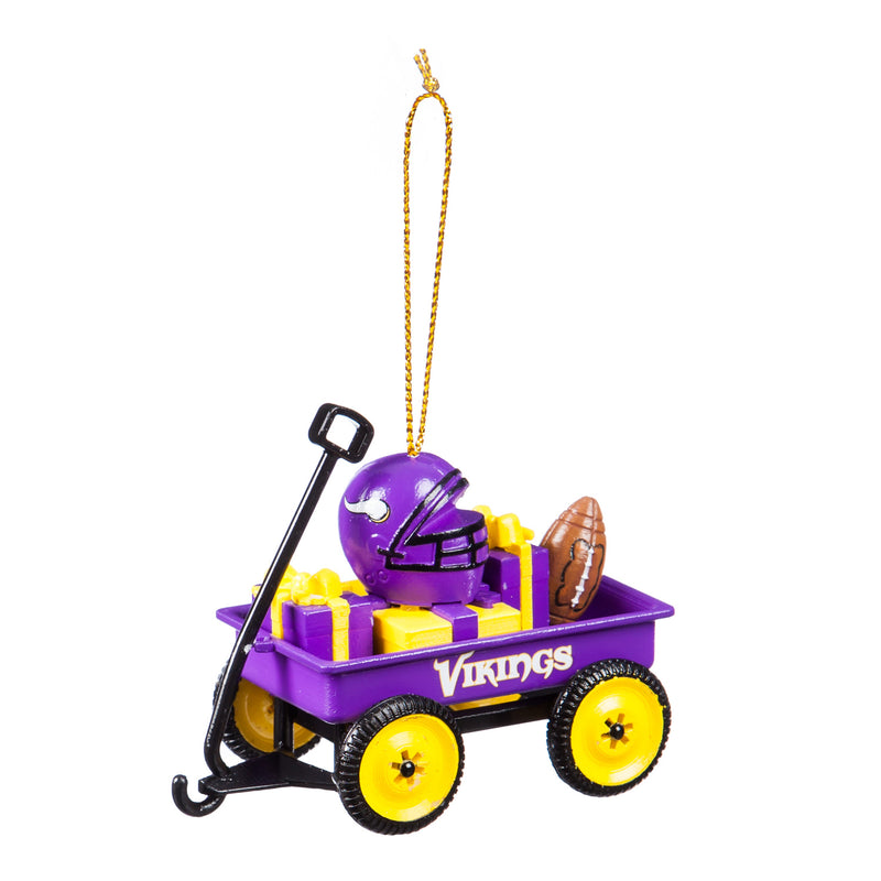 Team Sports America Team Wagon Ornament, Minnesota Vikings, 3.13'' x 1.75 '' x 2.5'' inches
