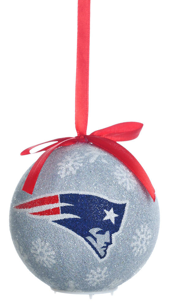 Team Sports America LED Boxed Ornament Set of 6, New England Patriots Christmas and Decor for NFL Sports Fans