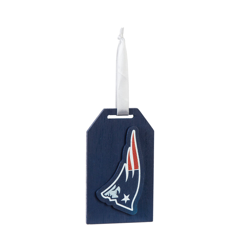 Evergreen New England Patriots,Gift Tag Ornament, 3'' x 0.9 '' x 5'' inches
