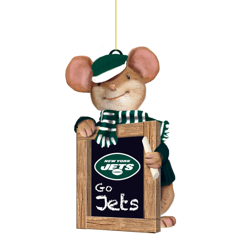 New York Jets, Holiday Mouse Ornament Officially Licensed Decorative Ornament for Sports Fans Ornament