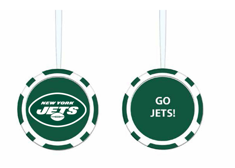 Evergreen Enterprises NFL New York Jets Game Chip DesignOrnament, Team Colors, One Size
