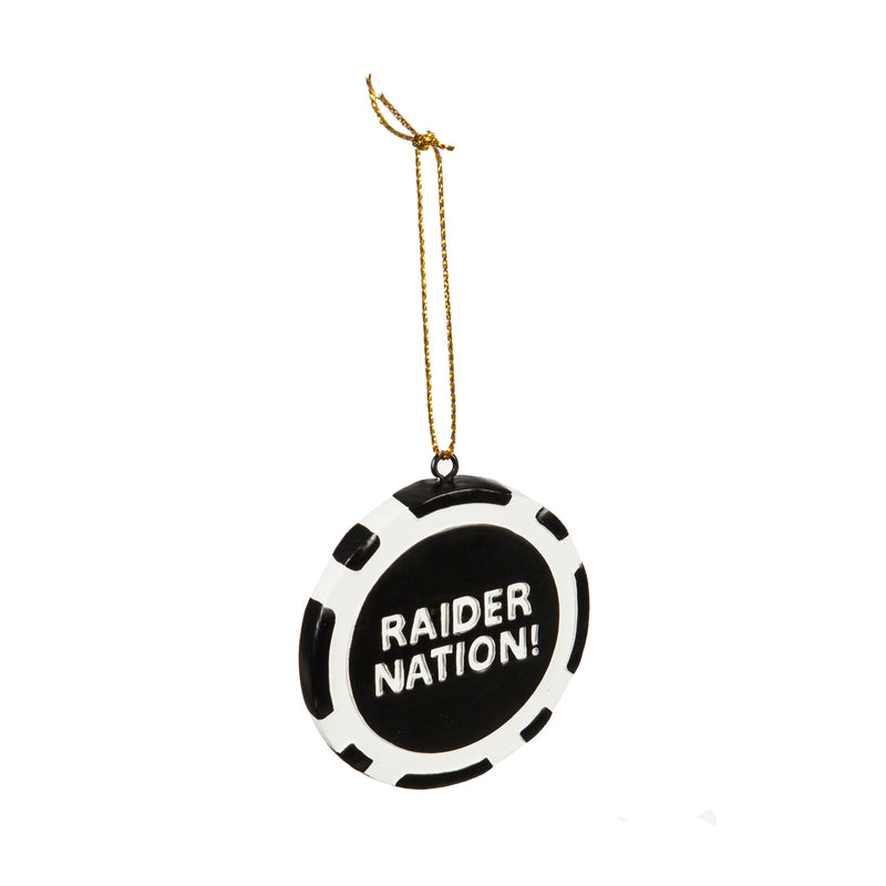 Game Chip Ornament, Oakland Raiders,3ot3822pc