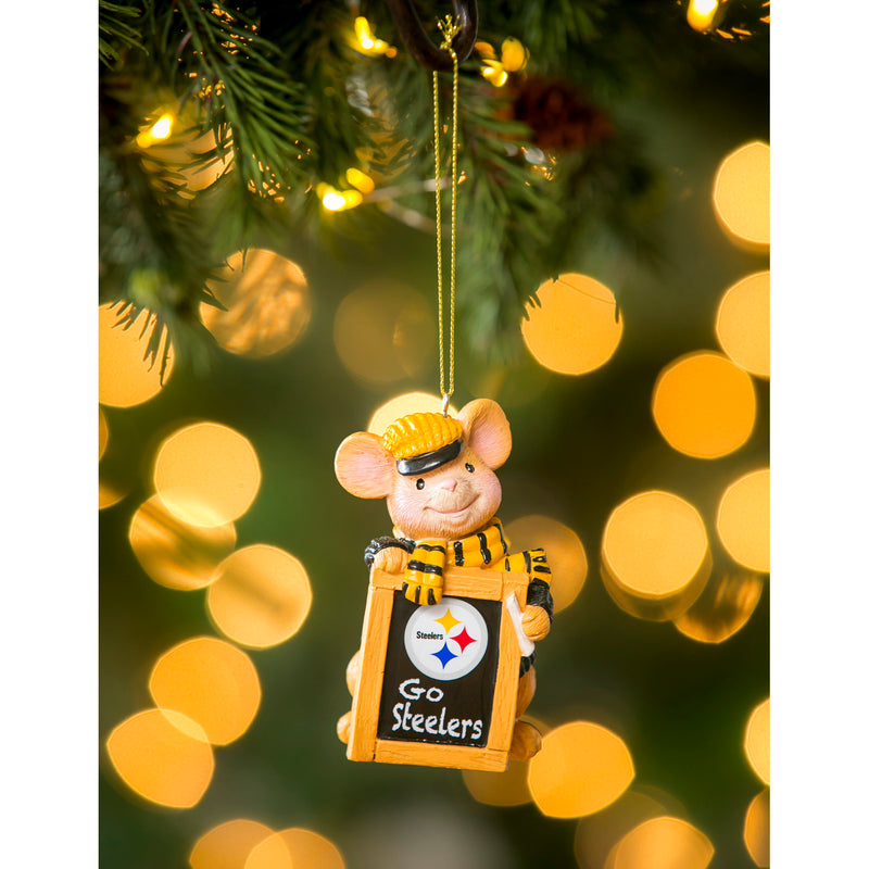Pittsburgh Steelers, Holiday Mouse Ornament Officially Licensed Decorative Ornament for Sports Fans Ornament