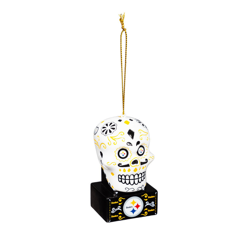 Pittsburgh Steelers, Sugar Skull Orn,3ot3824sk