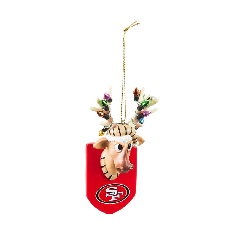 San Francisco 49ers, Resin Reindeer Orn,3ot3826rro