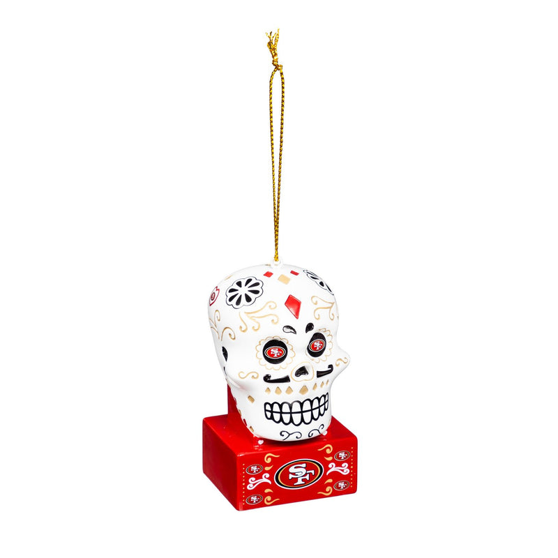 San Francisco 49ers, Sugar Skull Orn,3ot3826sk