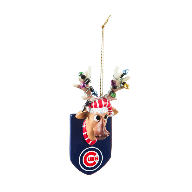 Evergreen Chicago Cubs, Resin Reindeer Orn, 1.57'' x 2.36 '' x 4.02'' inches