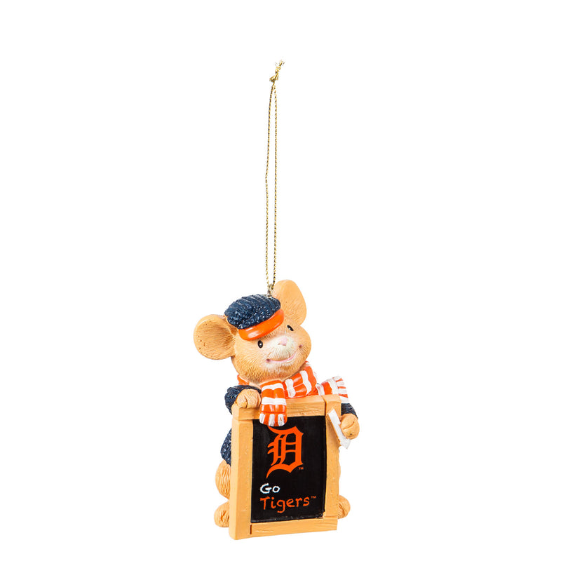Evergreen Detroit Tigers, Holiday Mouse Ornament, 2'' x 1.5 '' x 3.5'' inches