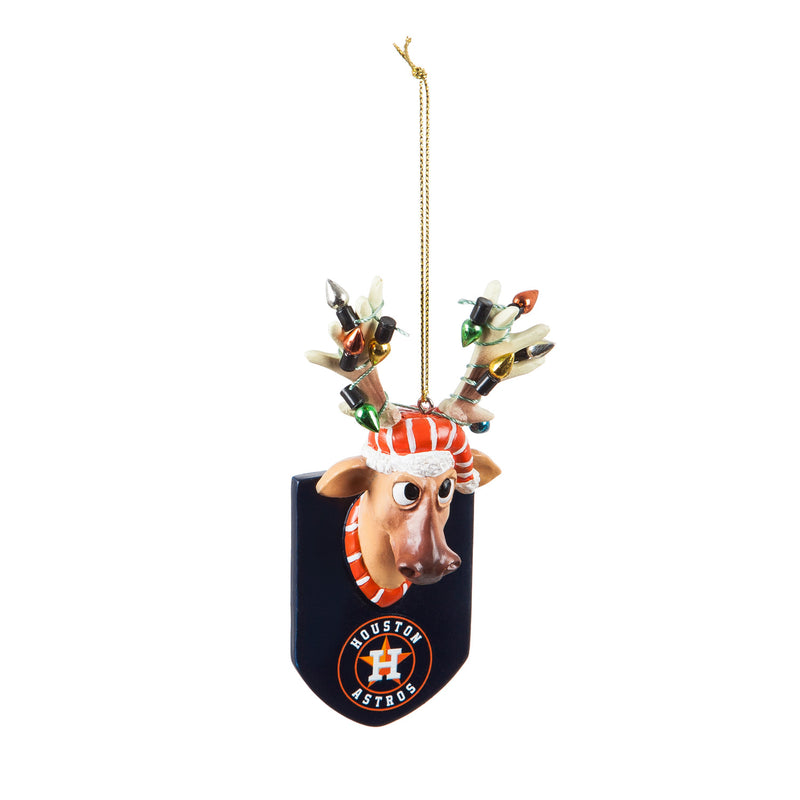 Evergreen Houston Astros, Resin Reindeer Orn, 1.57'' x 2.36 '' x 4.02'' inches