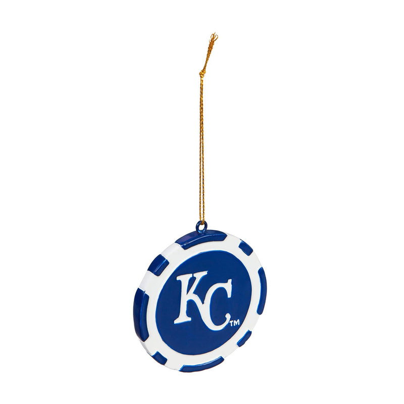 Evergreen MLB Kansas City Royals Game Chip DesignOrnament, Team Colors, One Size