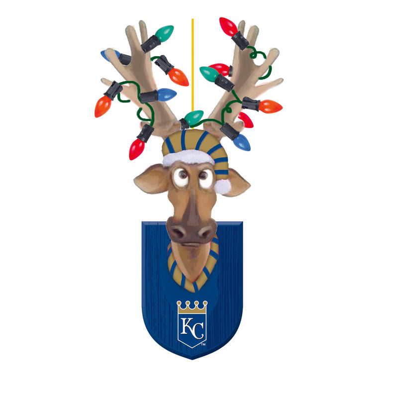 Evergreen Kansas City Royals, Resin Reindeer Orn, 1.57'' x 2.36 '' x 4.02'' inches