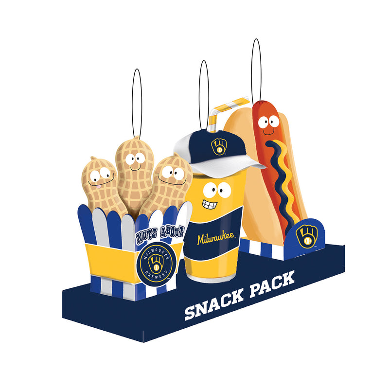 Evergreen Milwaukee Brewers, Snack Pack, 1.25'' x 1.5 '' x 2.25'' inches