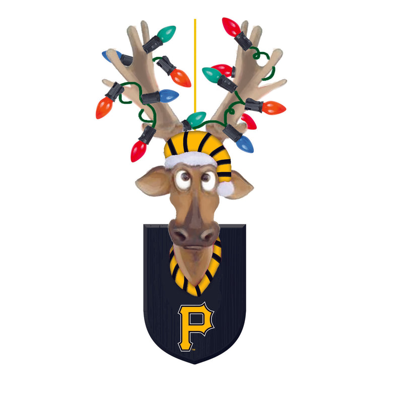 Evergreen Pittsburgh Pirates, Resin Reindeer Orn, 1.57'' x 2.36 '' x 4.02'' inches