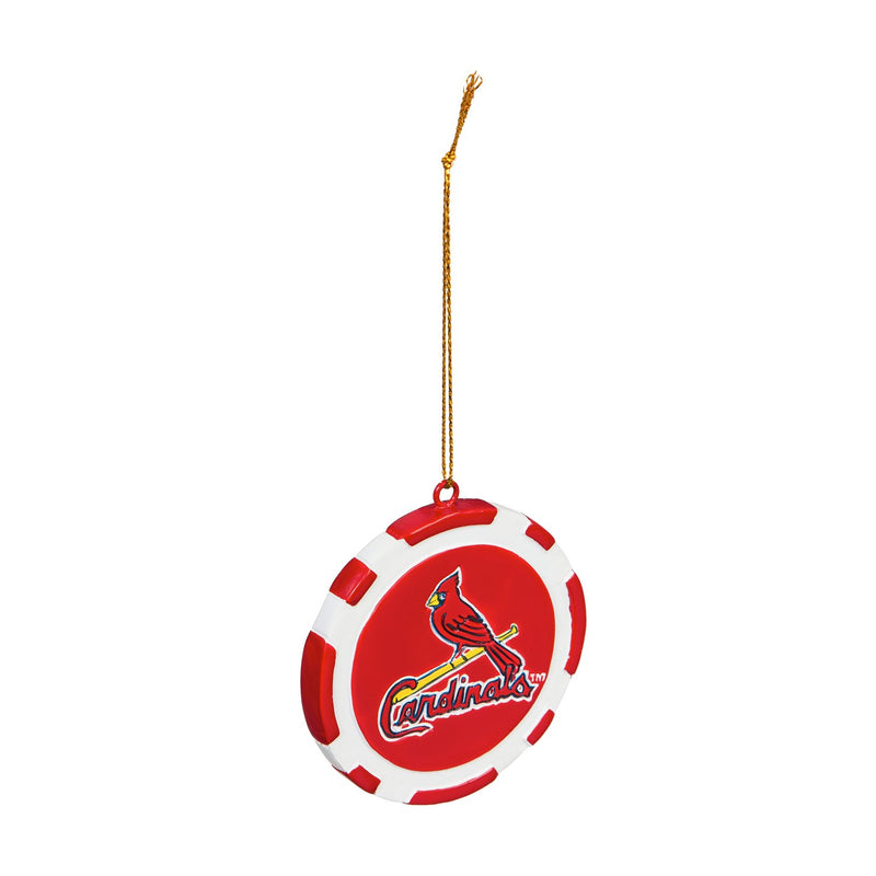 Evergreen MLB St. Louis Cardinals Game Chip DesignOrnament, Team Colors, One Size
