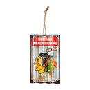 Chicago Blackhawks, Metal Corrugate Ornament,3ot4355mc
