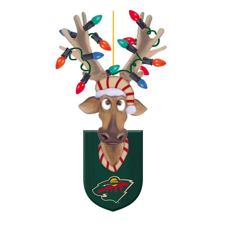 Minnesota Wild, Resin Reindeer Ornament Officially Licensed Decorative Ornament for Sports Fans