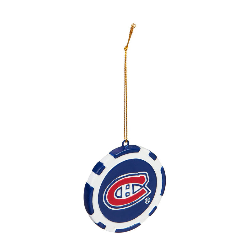 Evergreen Enterprises NHL Montreal Canadiens Game Chip DesignOrnament, Team Colors, One Size