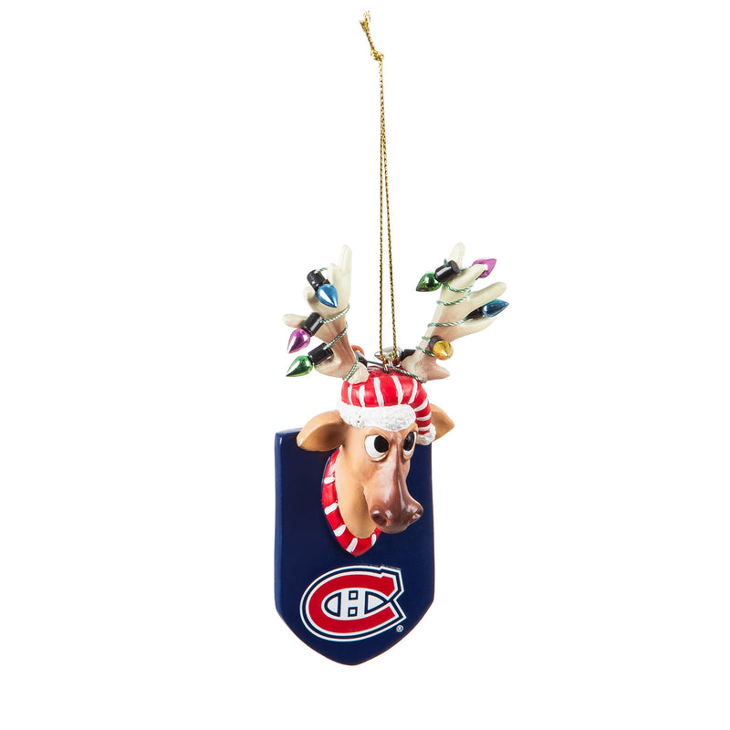 Evergreen Montreal Canadiens, Resin Reindeer Orn, 1.57'' x 2.36 '' x 4.02'' inches