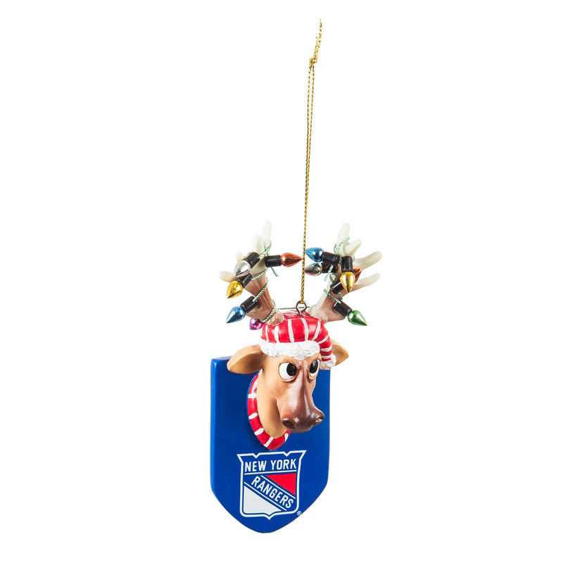 New York Rangers, Resin Reindeer Ornament Officially Licensed Decorative Ornament for Sports Fans